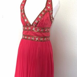 Adrianna Papell Embellished Chiffon Dress